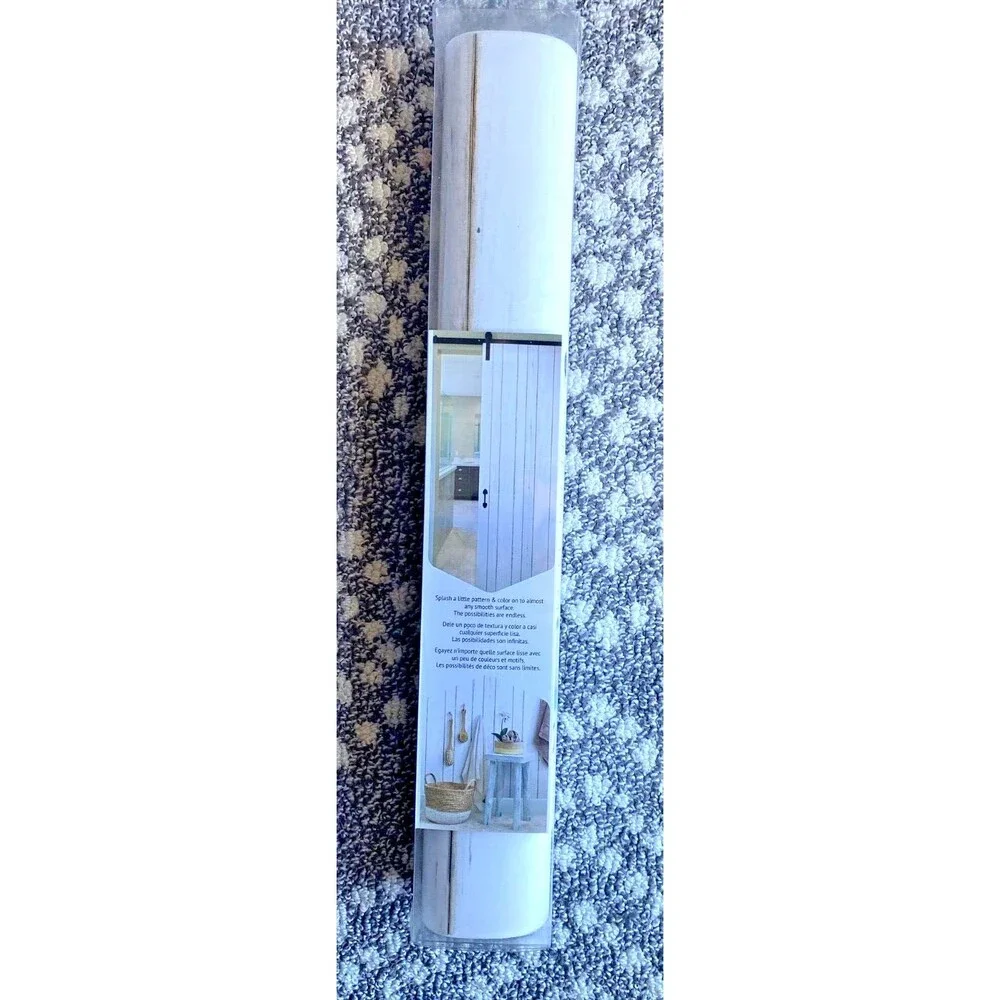RoomMates Peel & Stick Wallpaper Weathered Shiplap White Gray Farmhouse Vinyl